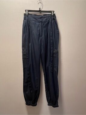 Express Trendy Extreme High Rise Lightweight Wide Straight Leg Pants, Sz S/P